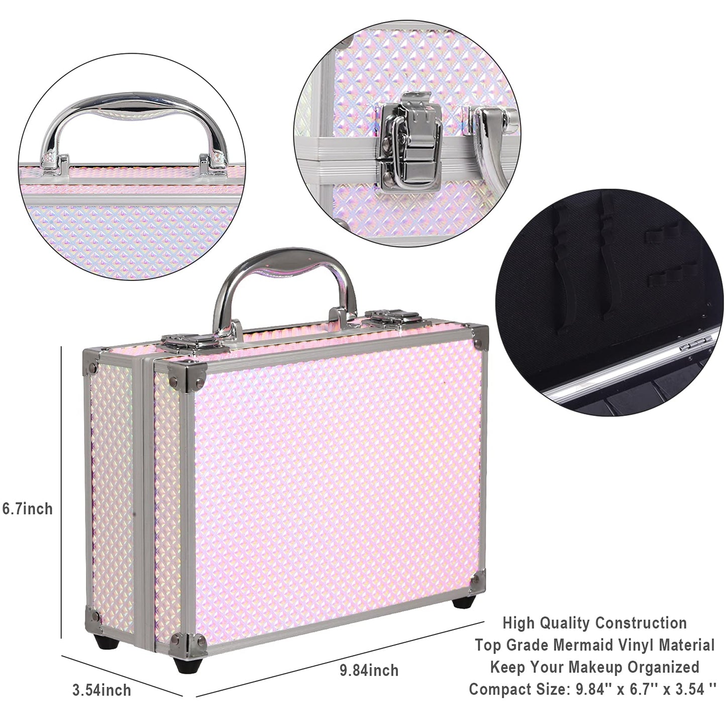 Hot Sugar Girls Makeup Set, Complete Starter Cosmetics Kit with Eye Shadow, Lip Balm, Blush, Lip Gloss, Brushes, Eye Pencils and Mirror (Mermaid)
