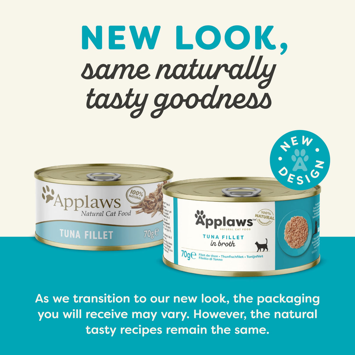 Applaws Natural Wet Cat Food, Multipack Fish Selection in Broth 70 g Tin (Pack of 12)