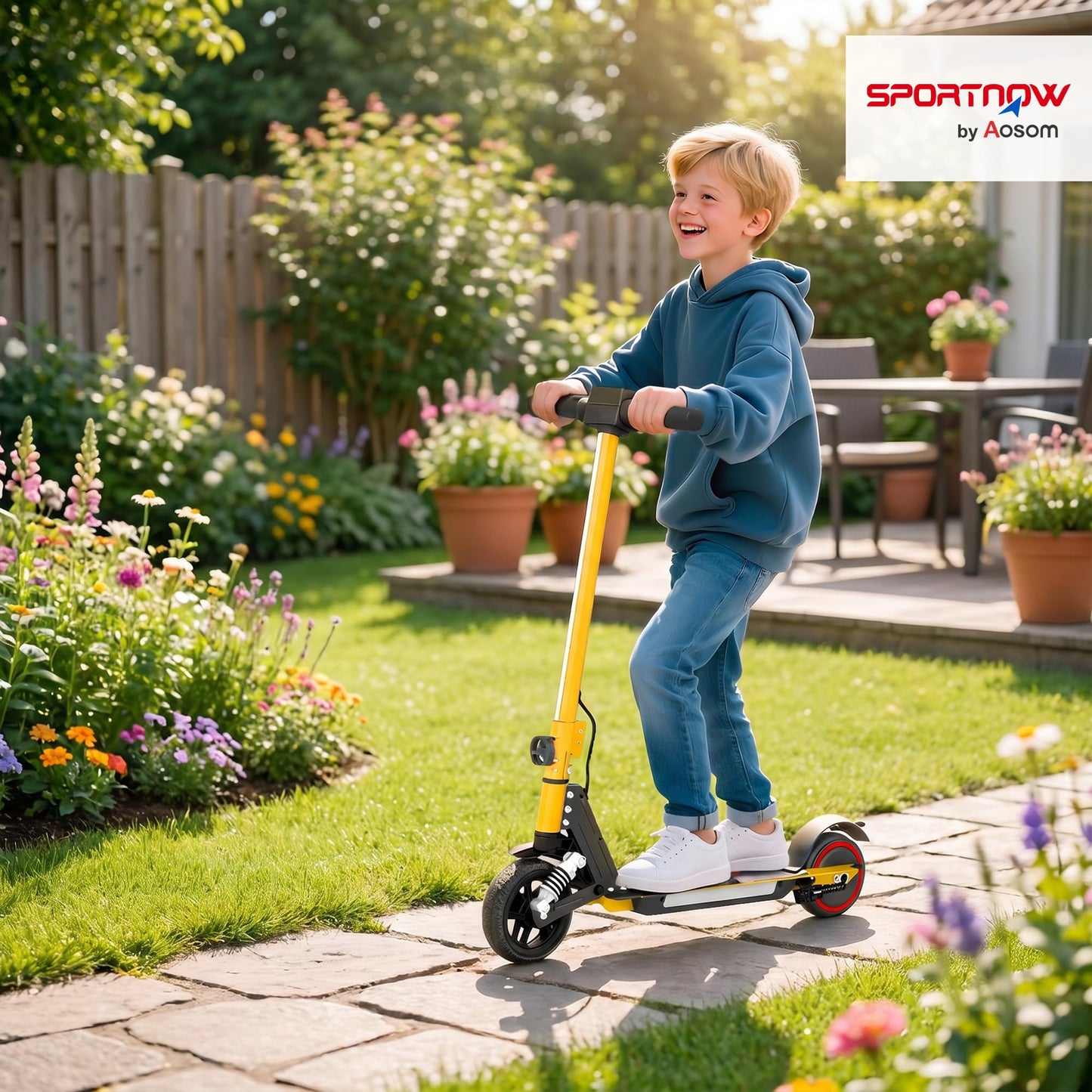 SPORTNOW Kids Electric Scooter — 150W, 14 km/h, 6 km Range, Foldable | CE Certified