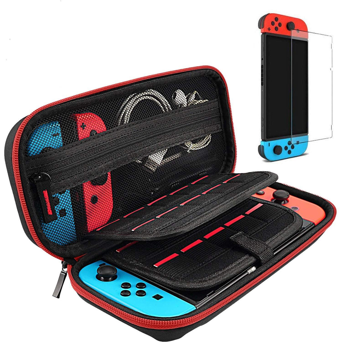daydayup Switch 2 Carry Case Compatible with Nintendo Switch 2, with 24 Games Cartridges Protective Hard Shell Travel Carrying Case Pouch for Switch 2 Console & Accessories,Black