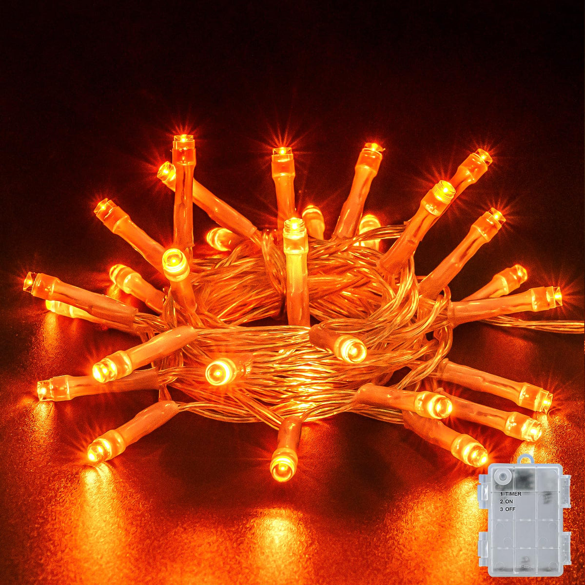 Dalugo Battery Fairy Lights, 3M 30 LED Warm White String Lights with 6h Timer, IP65 Waterproof Battery Powered Fairy Lights for Indoor Outdoor Christmas Decorations