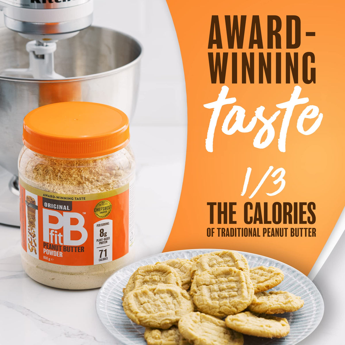 PBfit Classic Peanut Butter Powder 225g, with 8g Protein, 3g Fibre