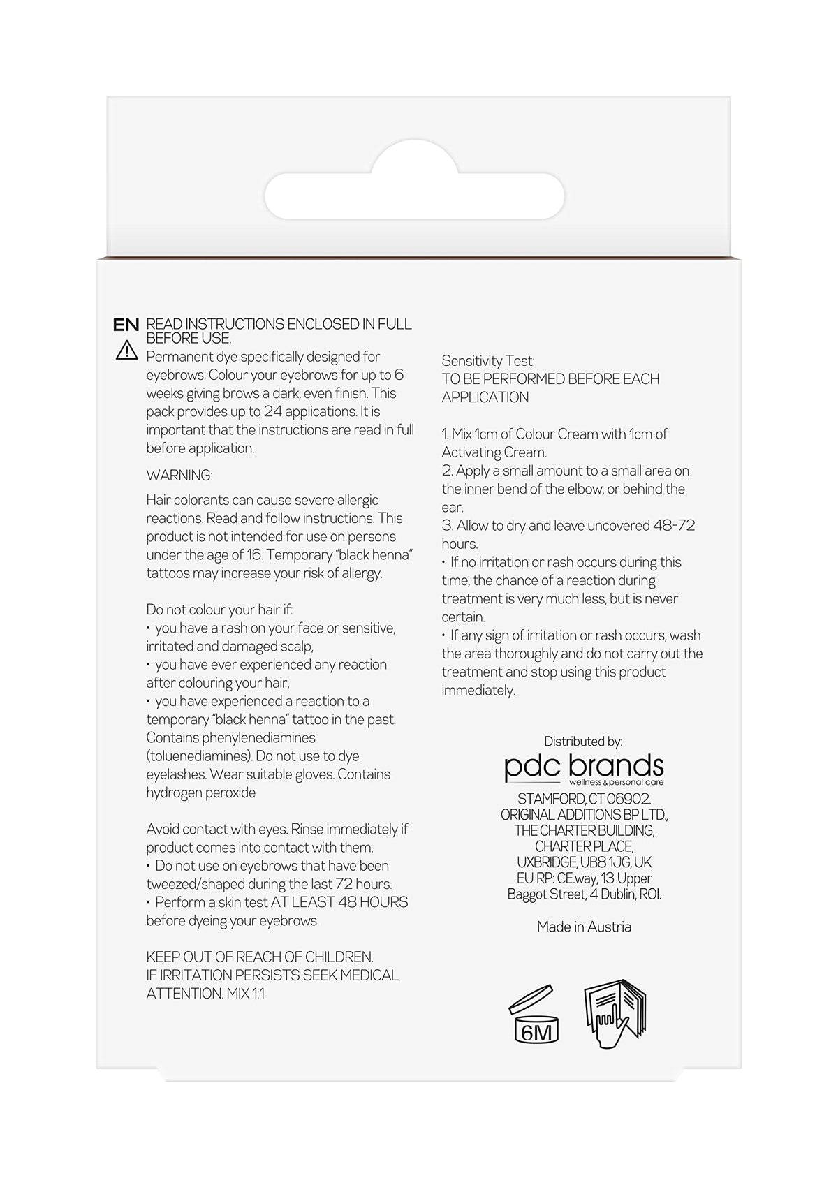 Eylure DYBROW Eyebrow Dye Kit, Dark Brown
