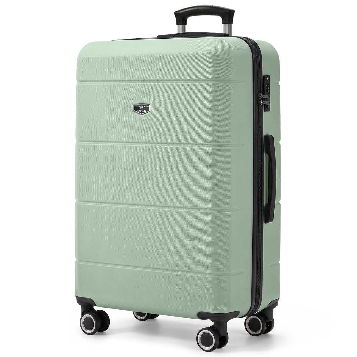LUGG Jetset 40cm Suitcase 40x30x20cm, Ryanair Compatible Underseat Size, Hard Shell ABS, Spinner with Removable Wheels, Lightweight Travel Luggage, 1 Year Warranty