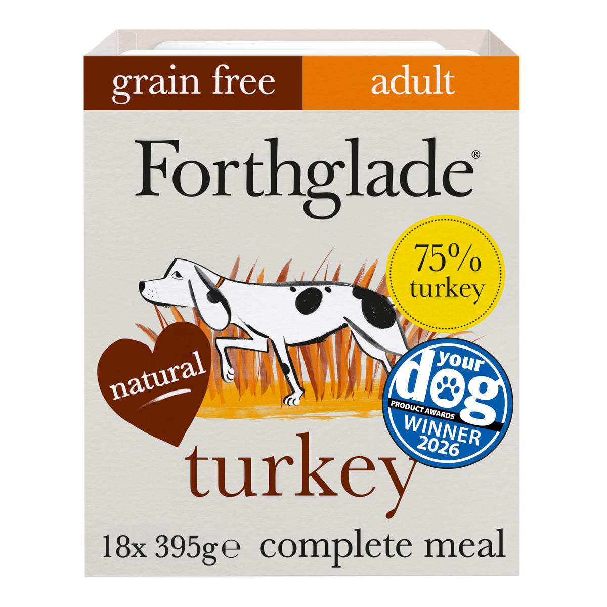 Forthglade Wet Dog Food (18 x 395g Trays) - Grain Free & Hypoallergenic Dog Food, Adult 1 Year+, Lamb with Vegetables, Complete Stomach Sensitive Meals with Natural Ingredients