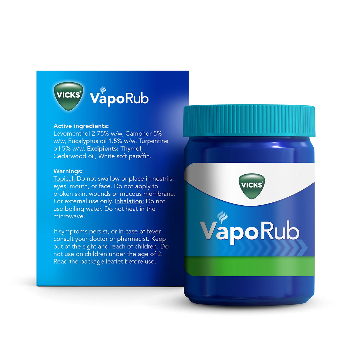 Vicks VapoRub 100 gr, Relief Of Cough Cold & Flu Like Symptoms, Relieves 4 Cold Symptoms: Nasal Catarrh, Nasal Congestion, Cough & Sore Throat, Helps You Sleep For Adults & Kids