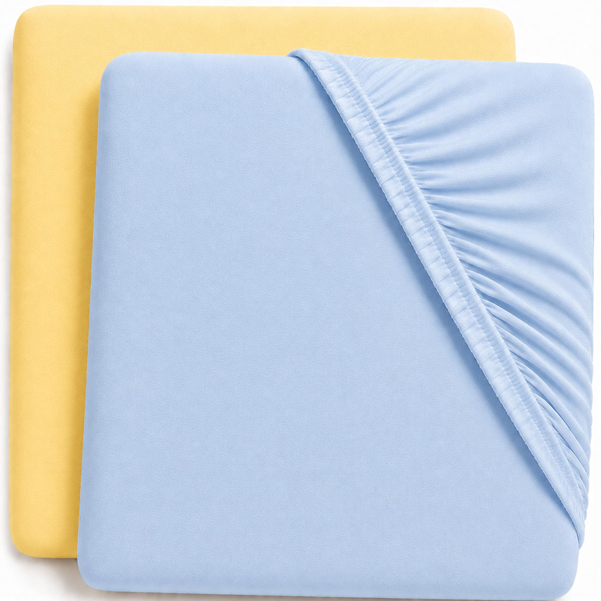 Dudu N Girlie Bedside Crib Sheets 85x51cm – Pink, 2 Pack, Soft Jersey Cotton Fitted Bedding for Co Sleeper & Baby Cribs