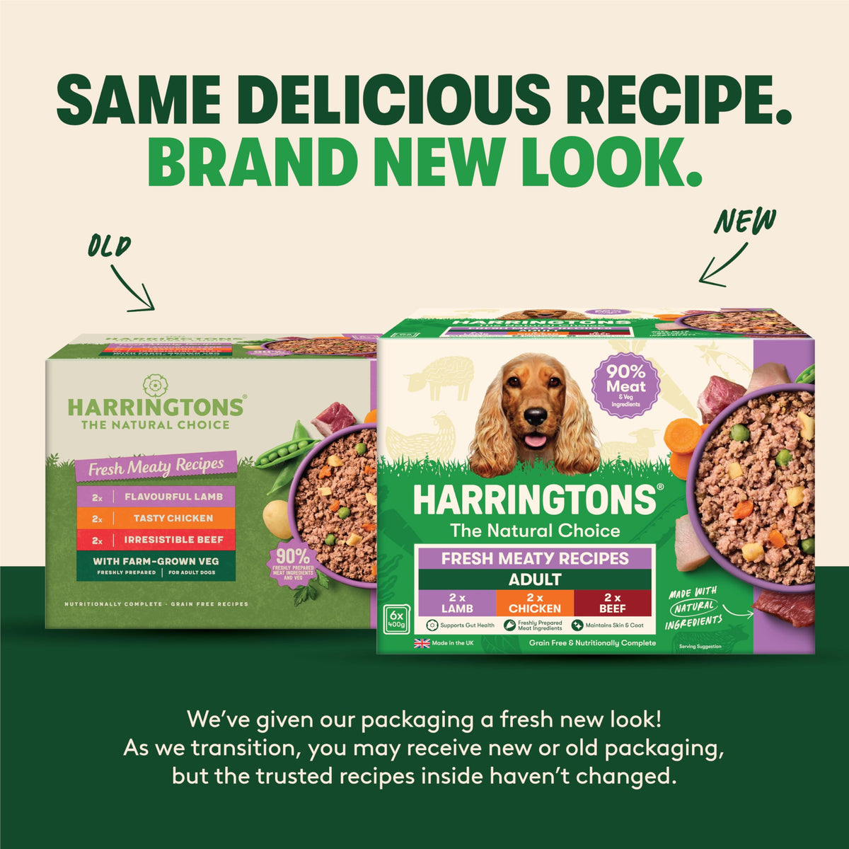 Harringtons Complete Wet Adult Dog Food Trays Meaty Pack 16x400g