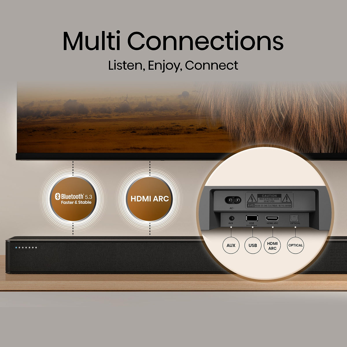 Hisense HS2000 2.1 CH All-In-One Soundbar for TV
