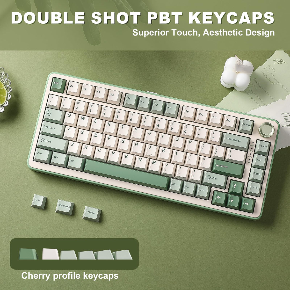 YUNZII B75 PRO 75% Wireless Mechanical Keyboard (Black Heart,Cocoa Switch)