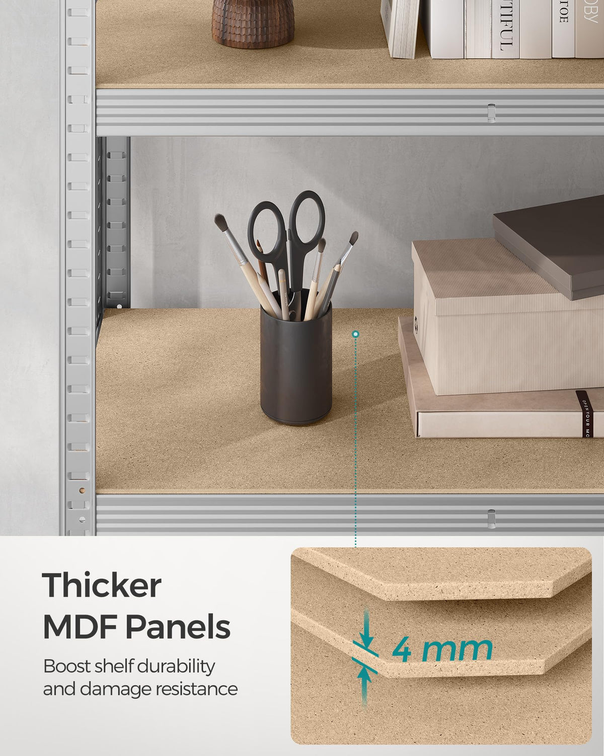 SONGMICS 5-Tier Heavy-Duty Shelving Units, Set of 2, Boltless Assembly