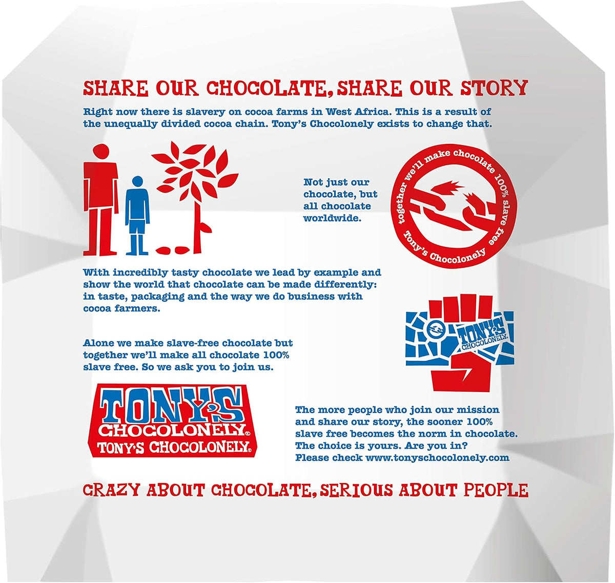 Tony's Chocolonely Milk Chocolate Bar - 180g Belgian Fairtrade Chocolate, Gift, 32% Cocoa, Vegetarian