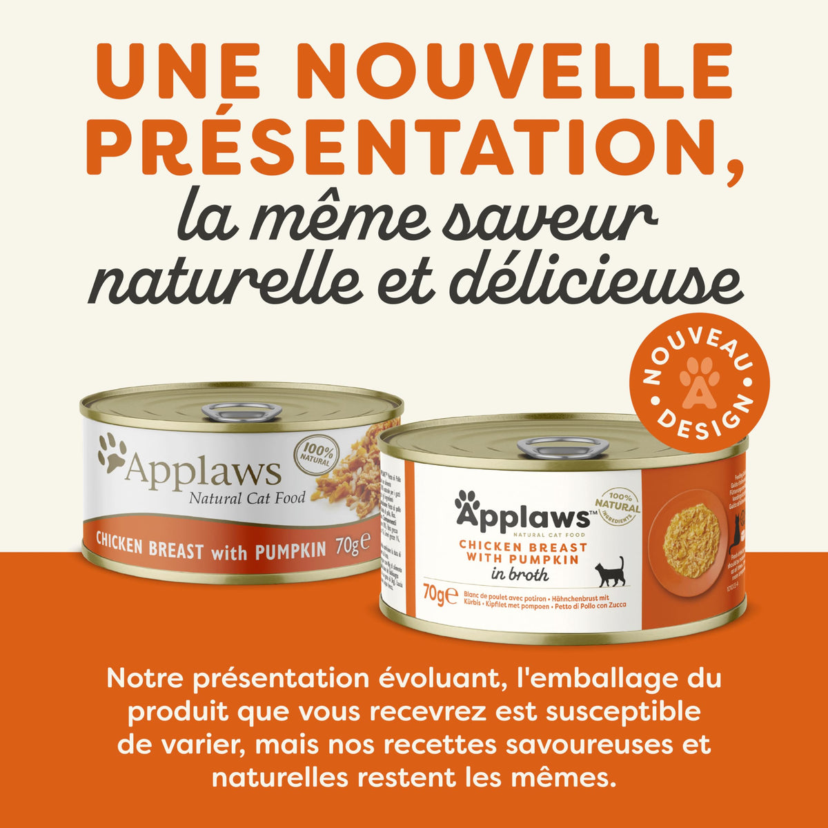 Applaws 100% Natural Wet Cat Food 24 x 70g Tuna Fillet Tins in Broth
