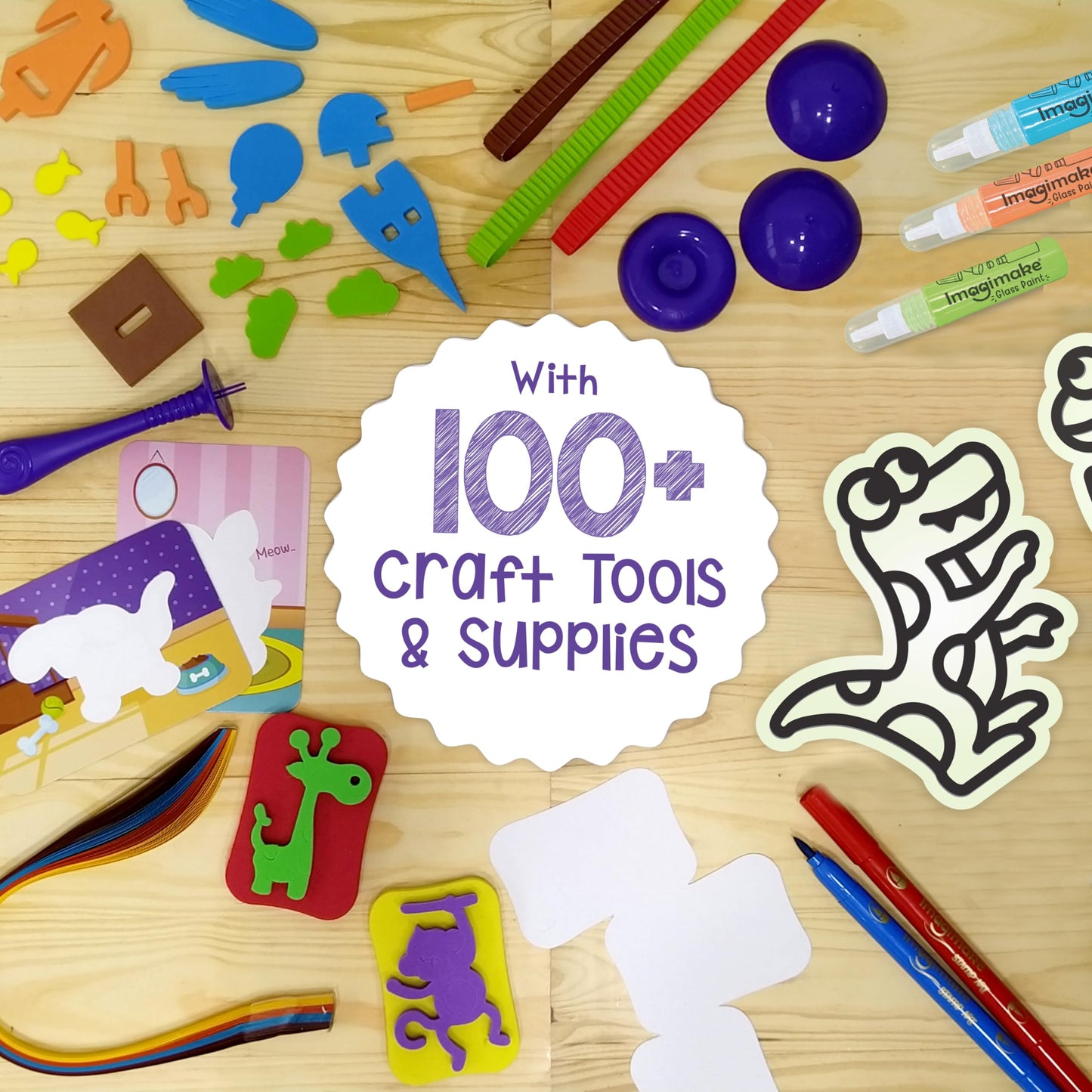 Imagimake Princess Craft Kit | 10 Mess-Free DIY Activities | Bracelet Making Kit, Unicorn Pouch, Butterfly Wands & More | Unicorn Gifts for Kids | Gifts for Girls & Boys 5,6,7,8,9,10,11,12 Years Old