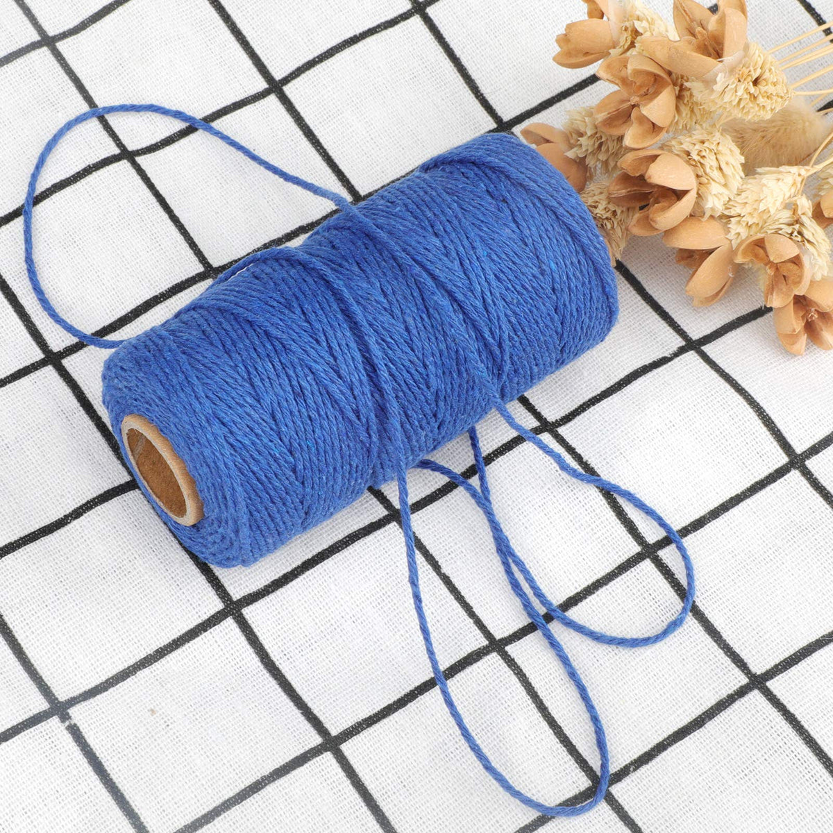 jijAcraft 4MM White Macrame Cord: 100M Cotton String Twine for Crafts