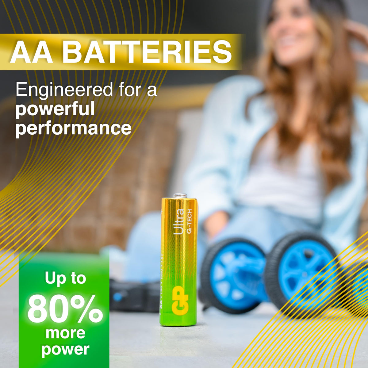 GP AA Batteries 40 Pack 1.5V Alkaline Double A 10 Yr Long Shelf Life