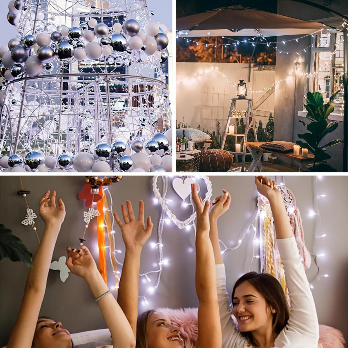 LITYBY Fairy Lights Plug in Waterproof,120LED String Lights Main Powered