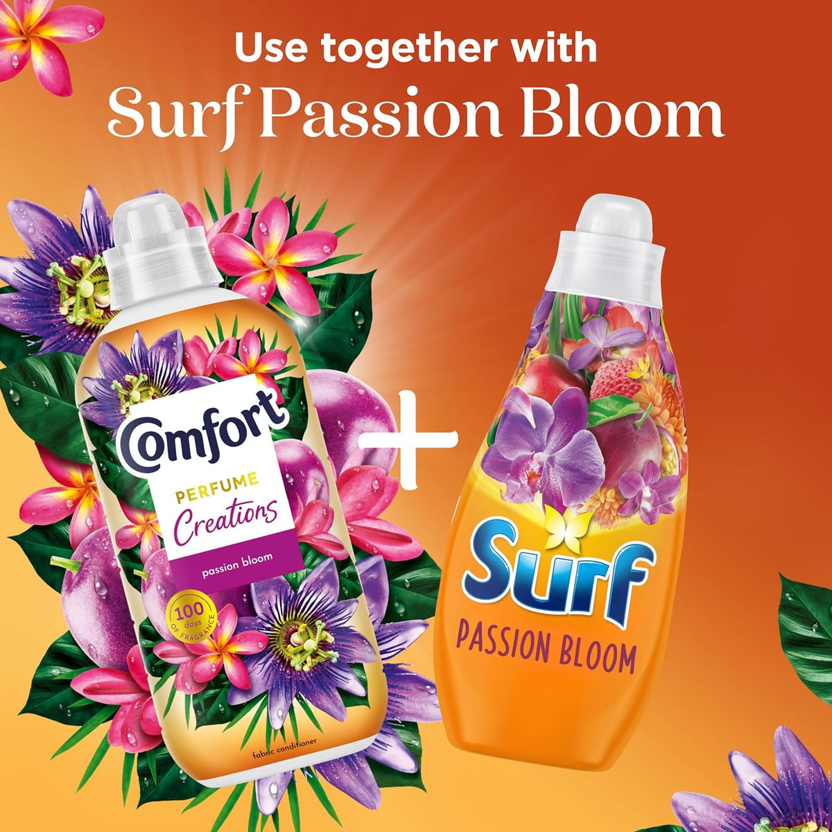 Comfort Creations Passion Bloom Fabric Conditioner with Stay Fresh technology for 100 days of freshness + fragrance* 288 washes (6x 1.44 L )