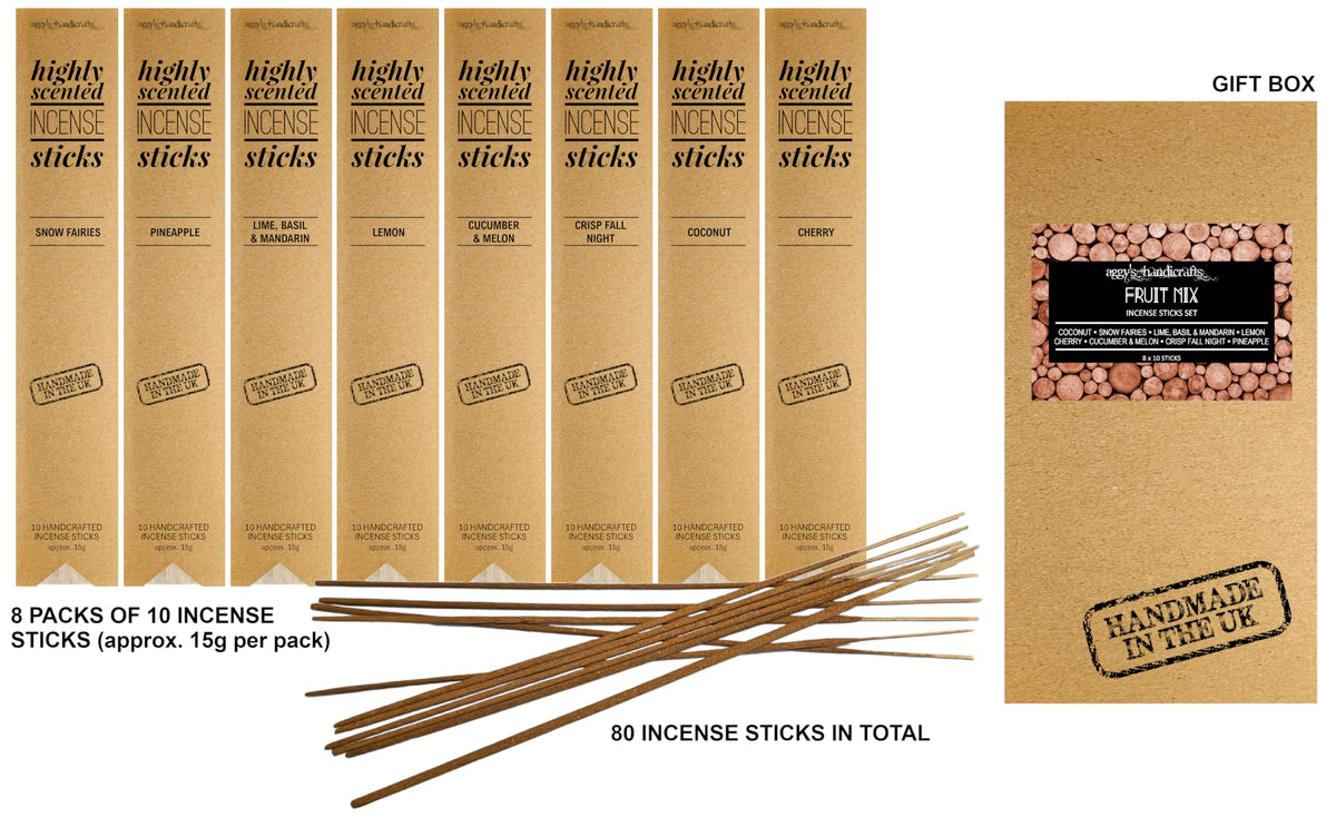 Highly Scented Incense Sticks, 10 Sticks (Crisp Fall Night)
