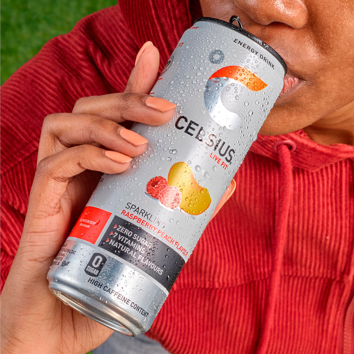 CELSIUS Energy Drink, Sparkling Mango Lemonade, Natural Flavours. No Artificial Colours, Sugar Free Energy Drinks, 355 mL, 4-Pack