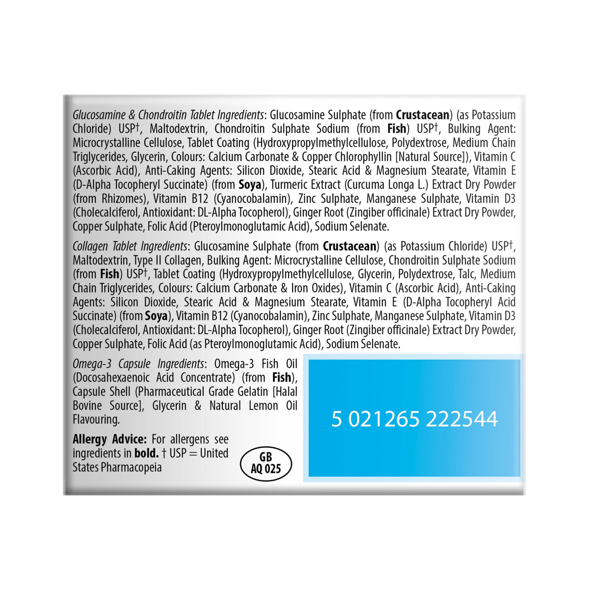 Jointace Collagen - Advanced Joints & Cartilage Support - Includes Collagen, Glucosamine & Chondroitin & Ginger