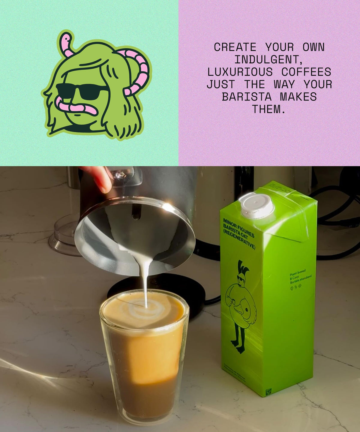 Minor Figures Barista Oat (Organic) – Perfect for Smooth, Silky Coffees – Vegan – Non-Dairy – Shelf-Stable – 1L x 6 Cartons
