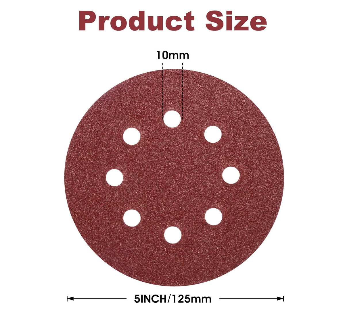 SATC Sanding Discs 150 Grit 110PCS Orbital Sander Discs 125mm Hook and Loop Round Orbital Sander Pads for Sanding