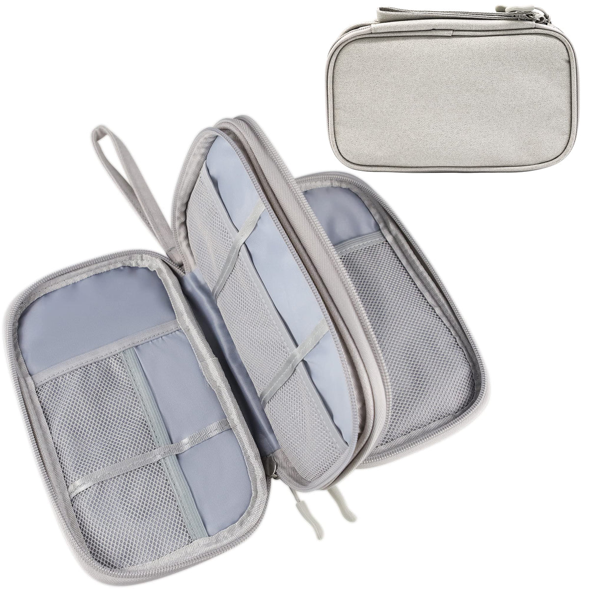 Teskyer Travel Cable Organiser Bag, Travel Essential, Dark Green