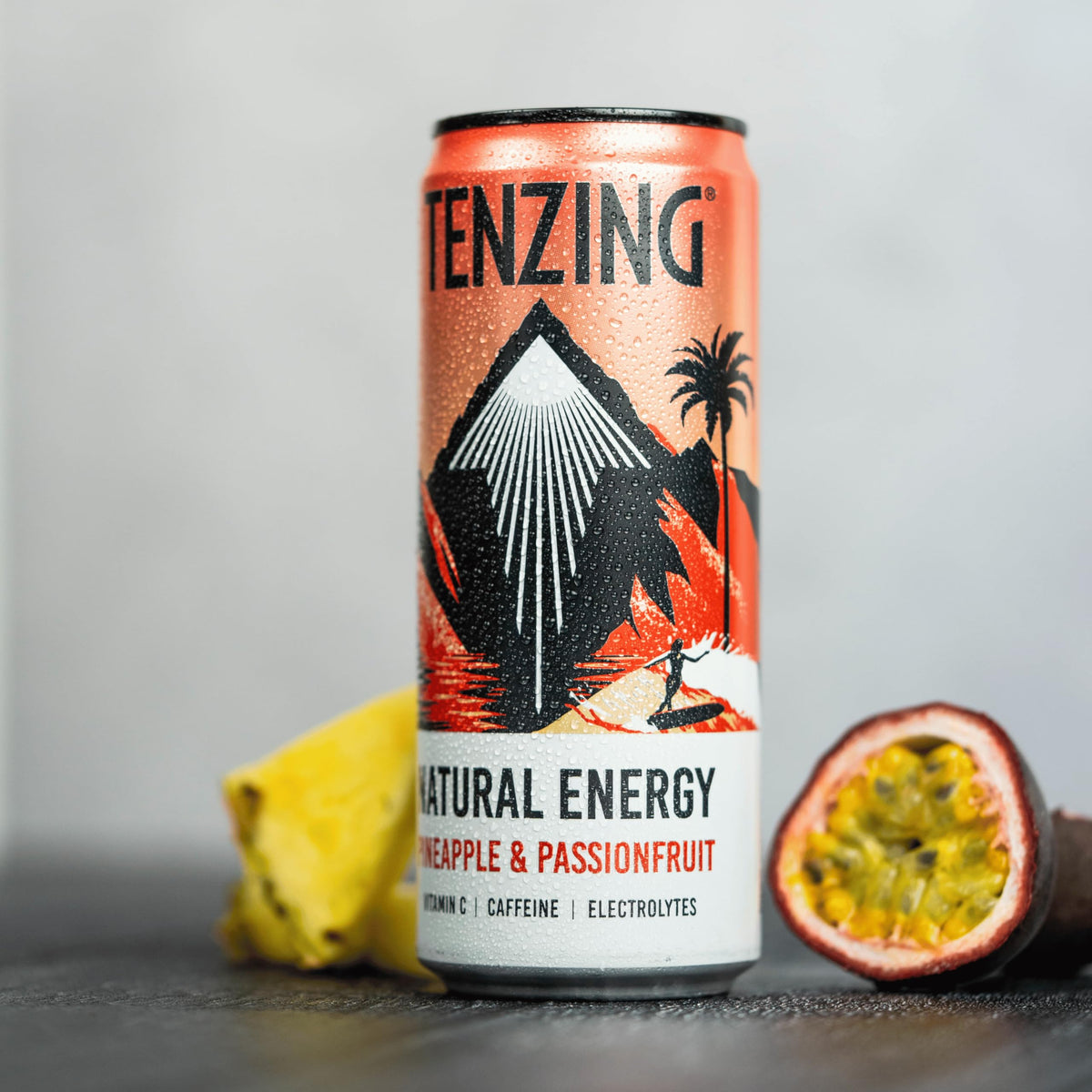 TENZING Natural Energy Drink, Plant Based, Vegan, & Gluten Free, +BCAA, Apple & Seaberry, 330ml (Pack of 12) - Packaging may vary