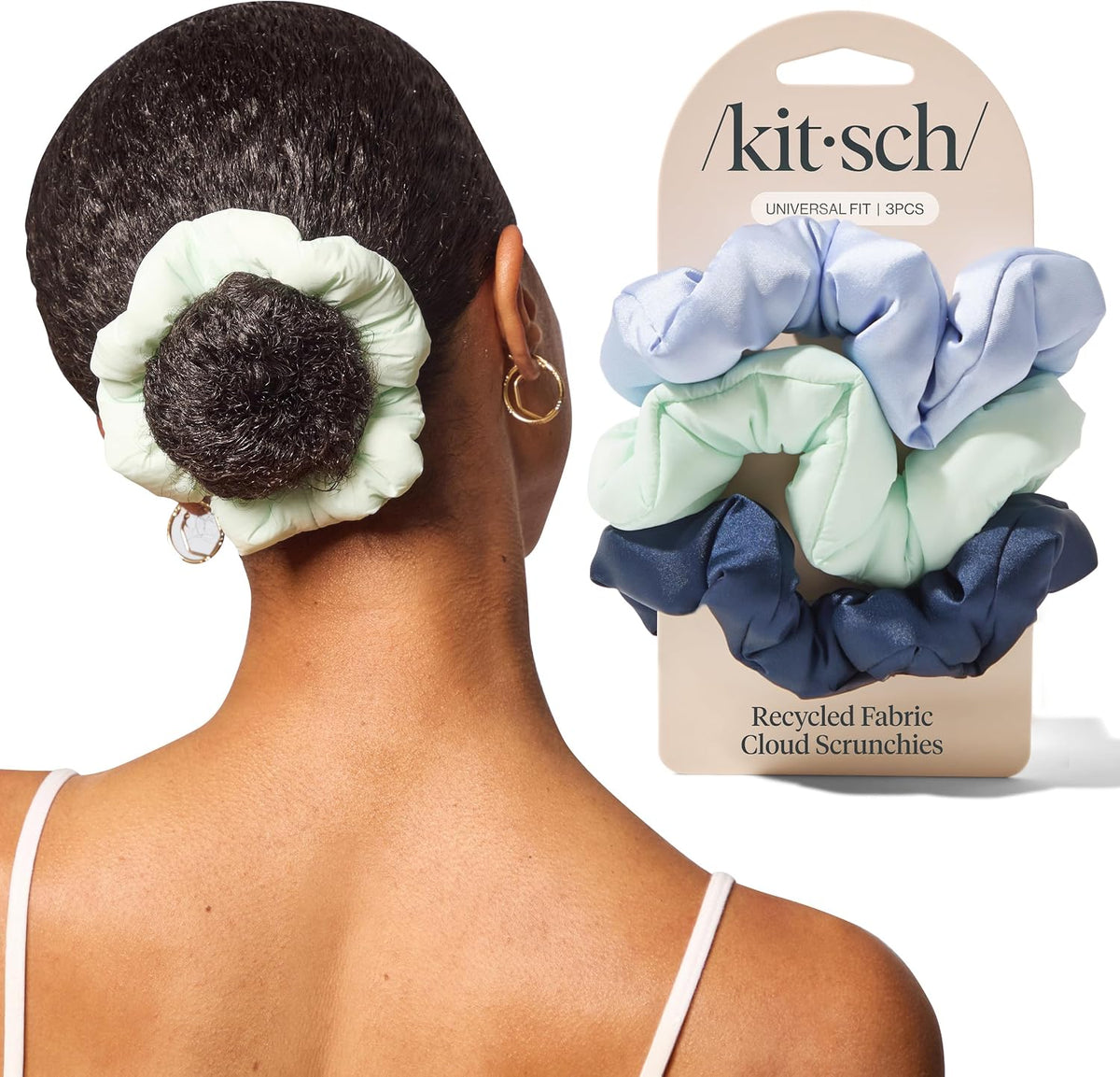 Kitsch Satin Scrunchies for Women 3pcs - Garden Bouquet