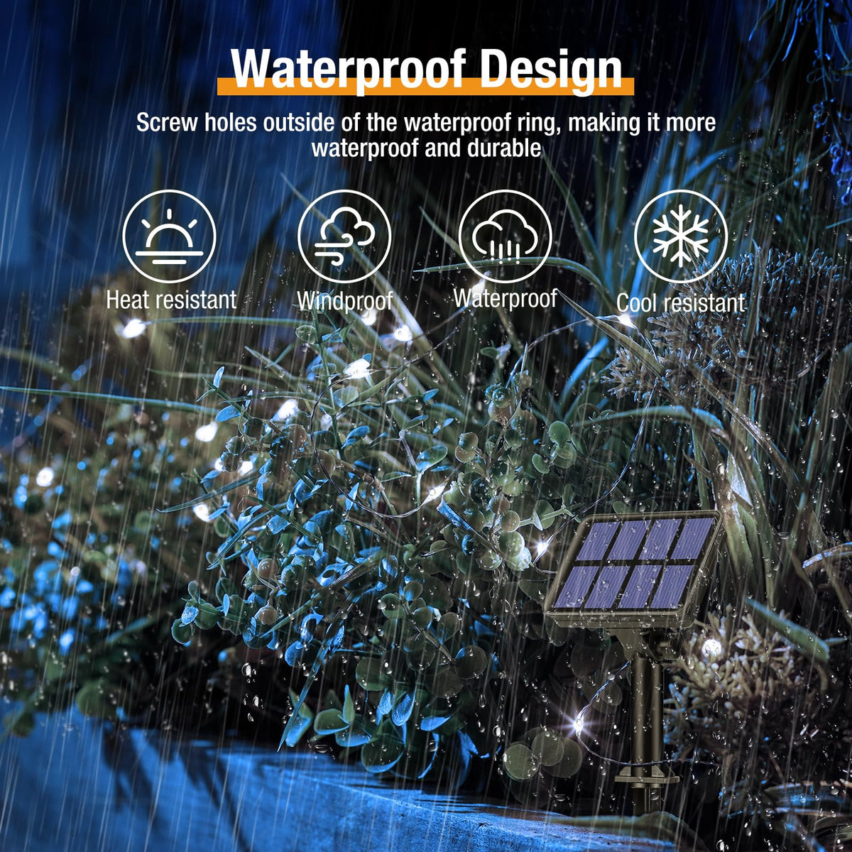 btfarm 2 Pack Solar String Lights Outdoor Garden, 15M/50FT 150 LED