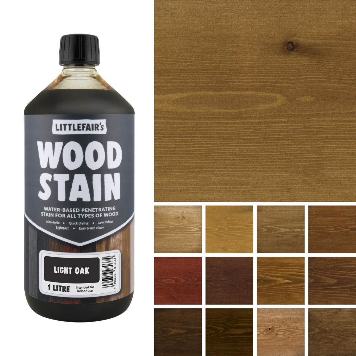Littlefair's Wood Stain Water-Based - (Very Red Mahogany) – Non-Toxic, Eco-Friendly & Quick Drying - Easy-to-Apply, Concentrated Formula for All Wood Types – 15ml Tester Pot