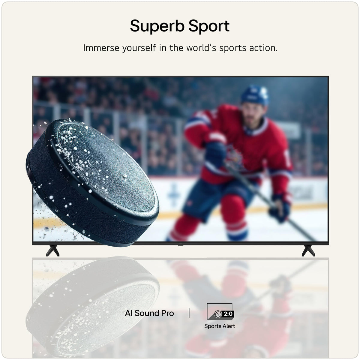 LG 50NU800B6LC Nano UHD AI NU80 4K Smart TV, α7 Processor Gen9, 60Hz, HDR10, Filmmaker Mode™, Google Cast, Apple AirPlay 2, Model Year 2026