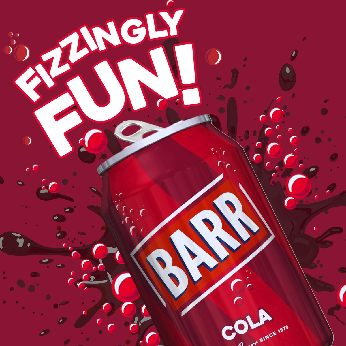 Barr Cream Soda Zero Sugar Sparkling Soft Drink, 24 Pack, 330ml Cans