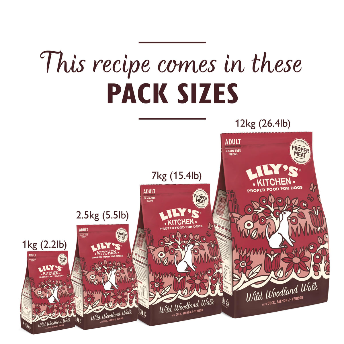 Lily's Kitchen Made with Natural Ingredients Adult Dry Dog Food Chicken & Duck Grain-Free Recipe 2.5kg Bag