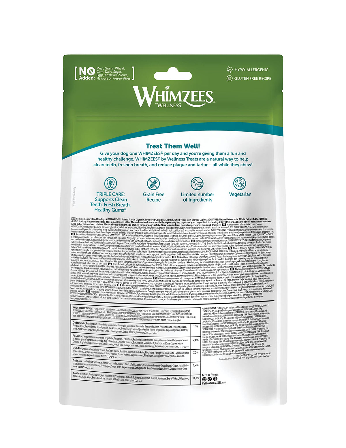 WHIMZEES Alligator S, 24 Pieces – Size S