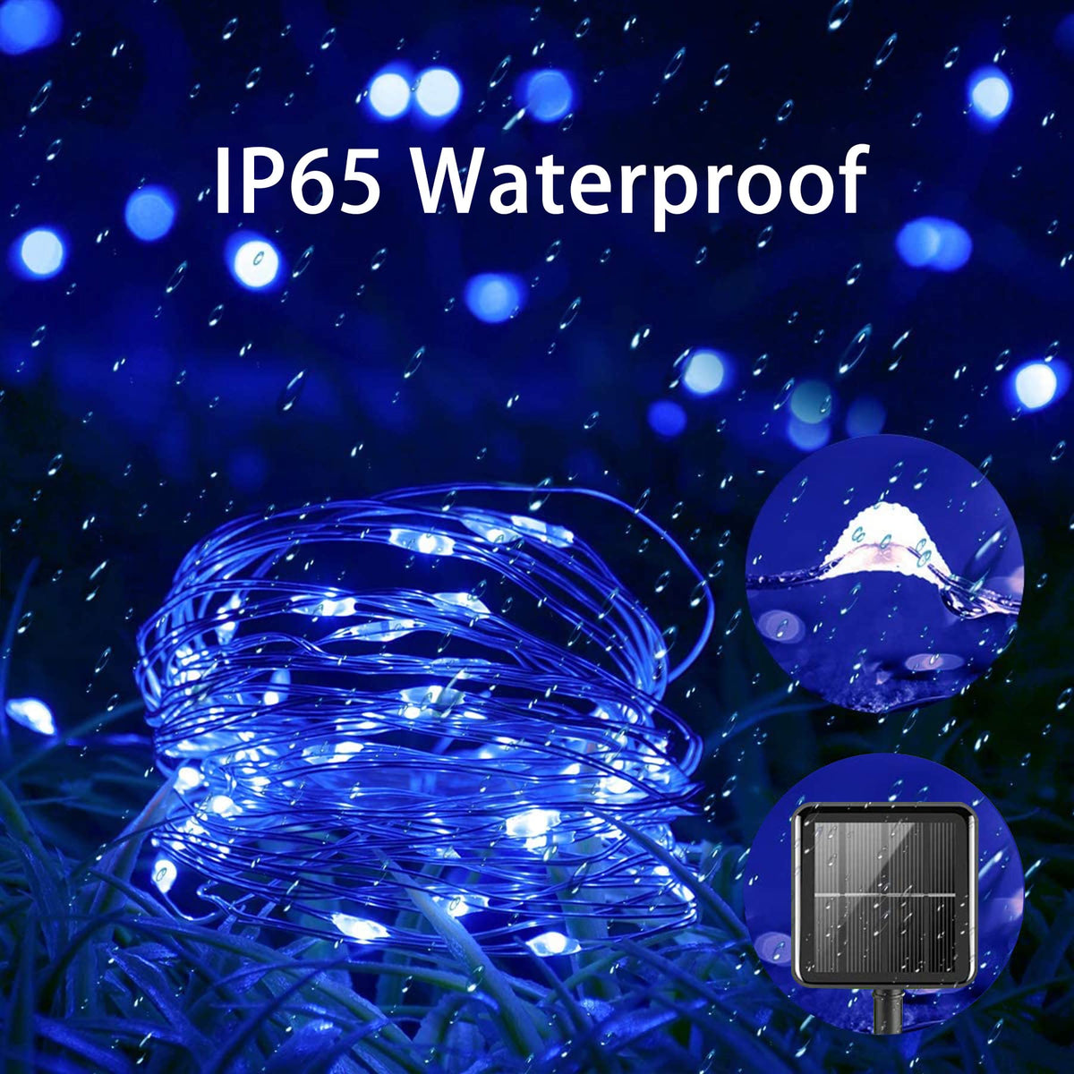 Lezonic 2Pack Solar String Lights Waterproof,12M/40Ft 120LED Garden Lights