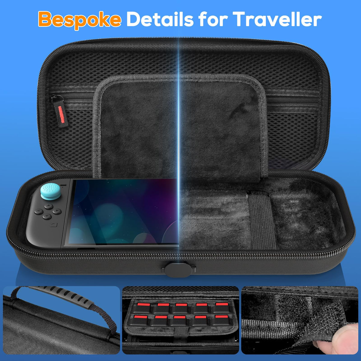 Case for Nintendo Switch 2, Travel Case with Charging Hole and 10 Game Card