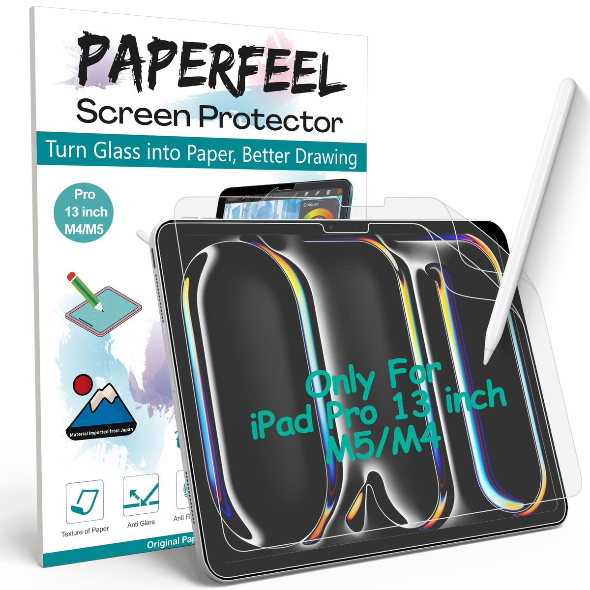 PAPERFEEL 2 Pack Screen Protector for iPad Air 13 Inch M4 M3 M2 2026-2024