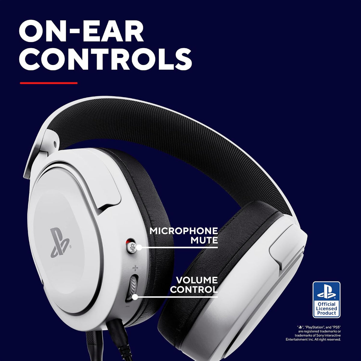 GXTrust Forta Gaming Headset Officially Licensed for PlayStation 5, White