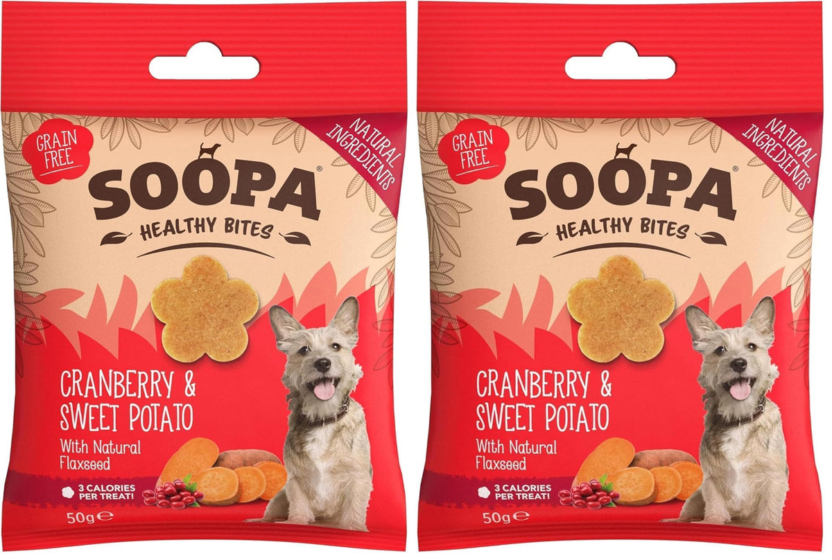 Soopa Strawberry Dog-Quiri Healthy Bites, Dog Training Treats, 50 g, 1-Pack