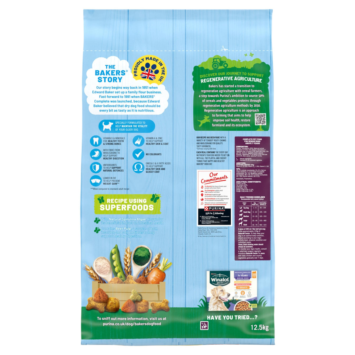 BAKERS Superfoods Small Dog Adult Dry Dog Food Chicken 1.1kg (Pack of 5)