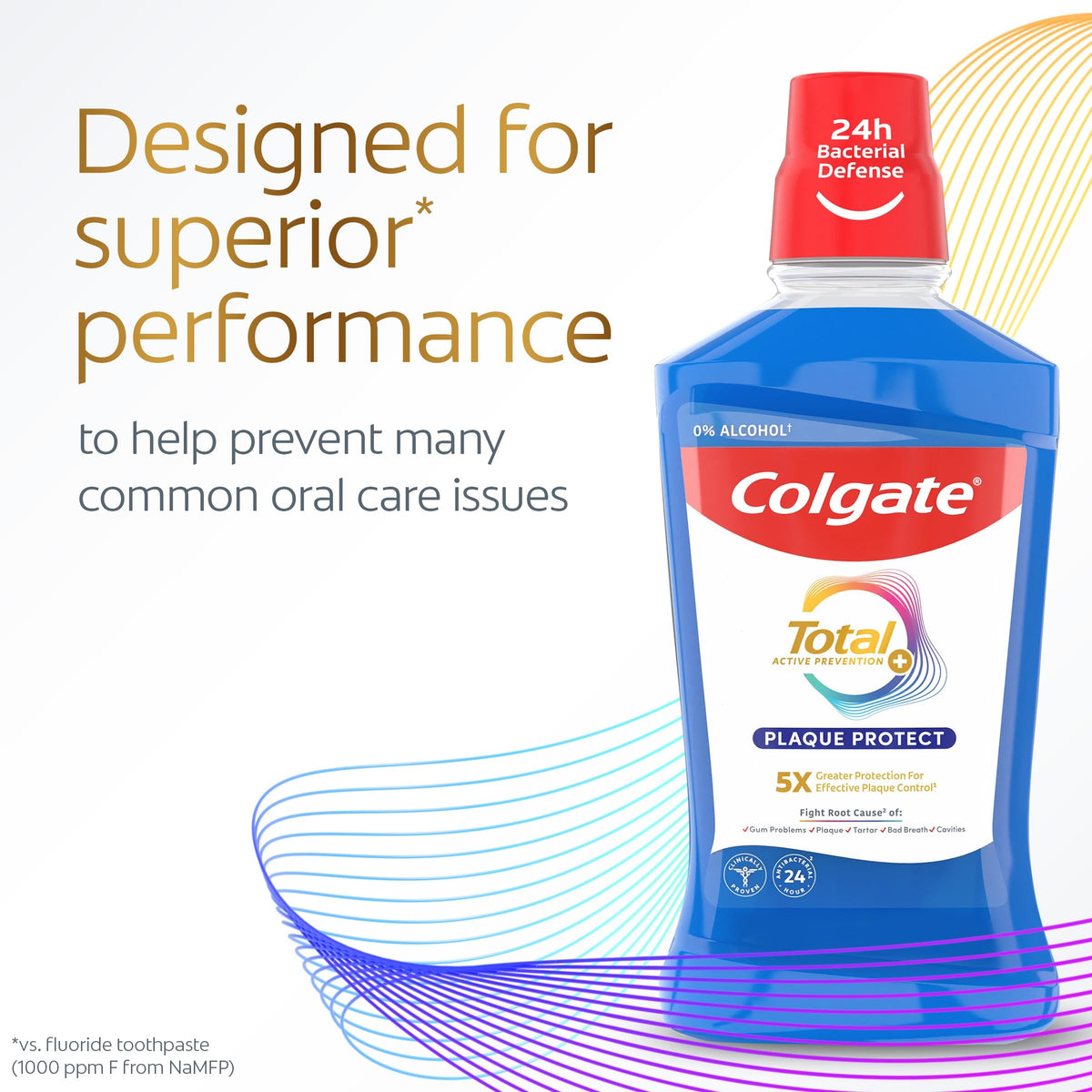Colgate Peroxyl Antiseptic Mint Flavour 300ml Mouthwash, Relieves Minor Mouth and Gum Irritations, (Pack of 1)