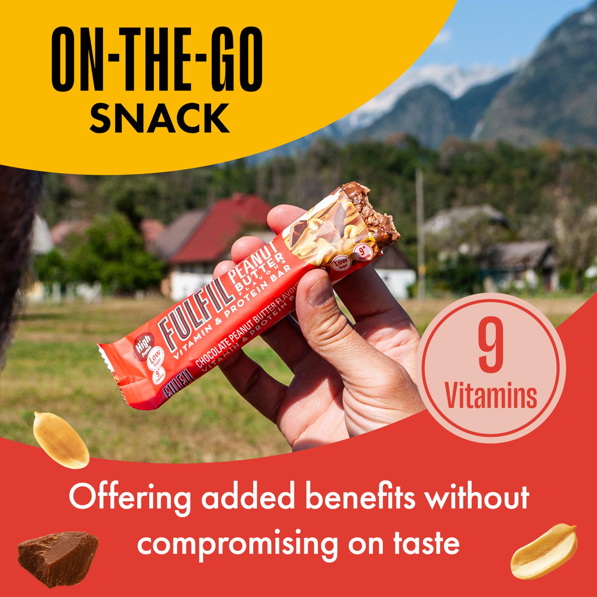 FULFIL Vitamin and Protein Bars, Chocolate Salted Caramel Flavour, 15 x 55g