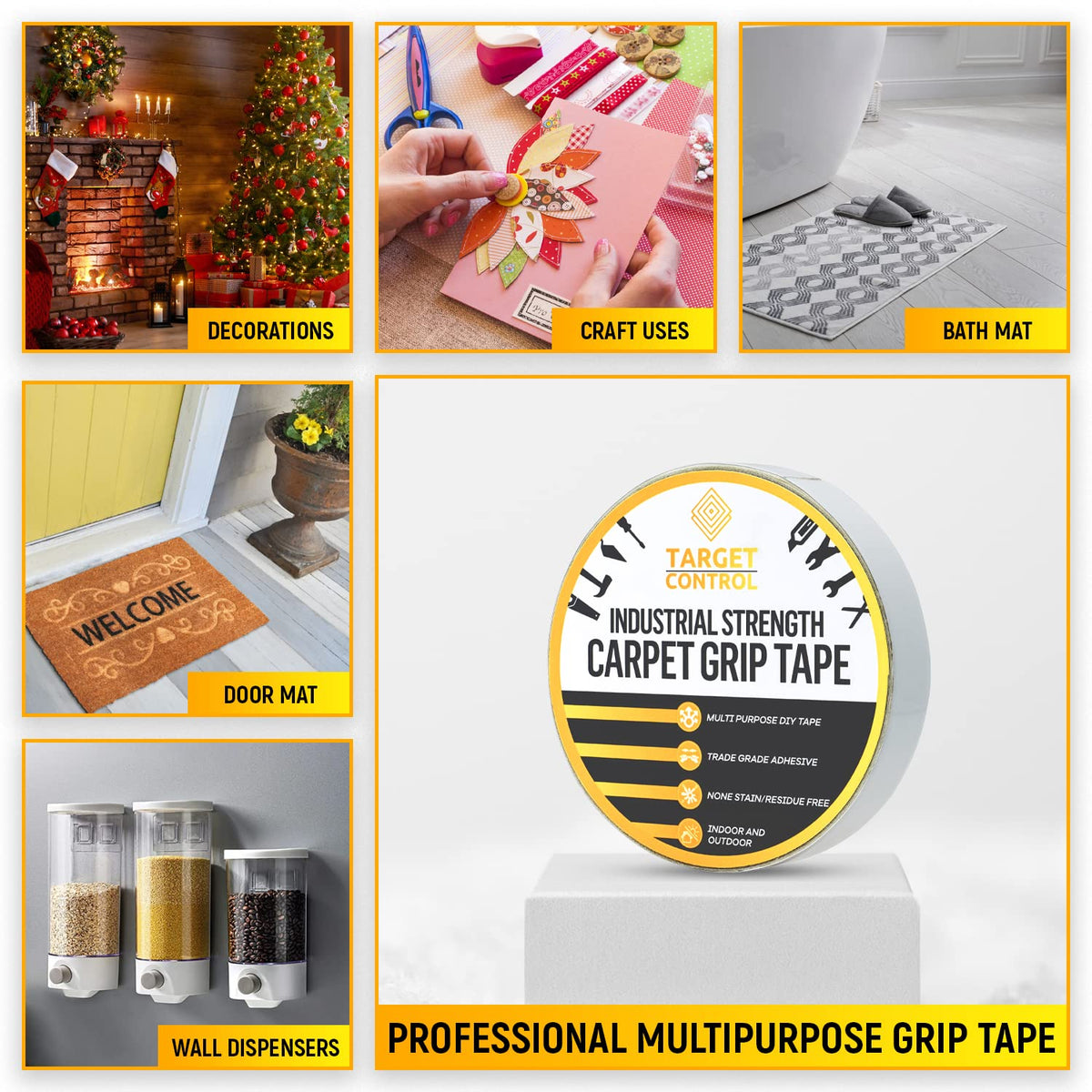 Double Sided Carpet Tape Heavy Duty Rug Gripper 50ft