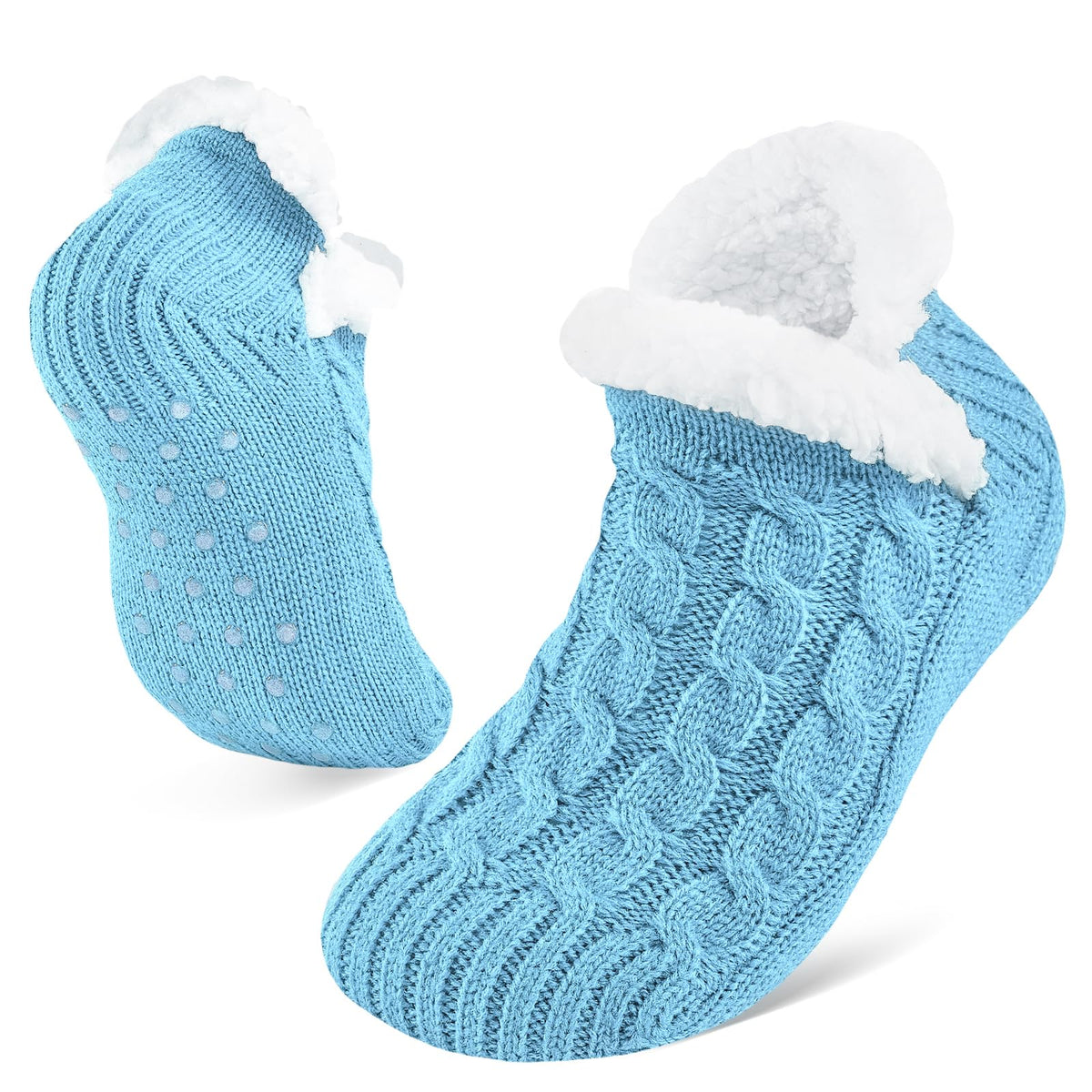 Niorasen Fluffy Slipper Socks Women Men, Winter Gift for Her, UK 4-9