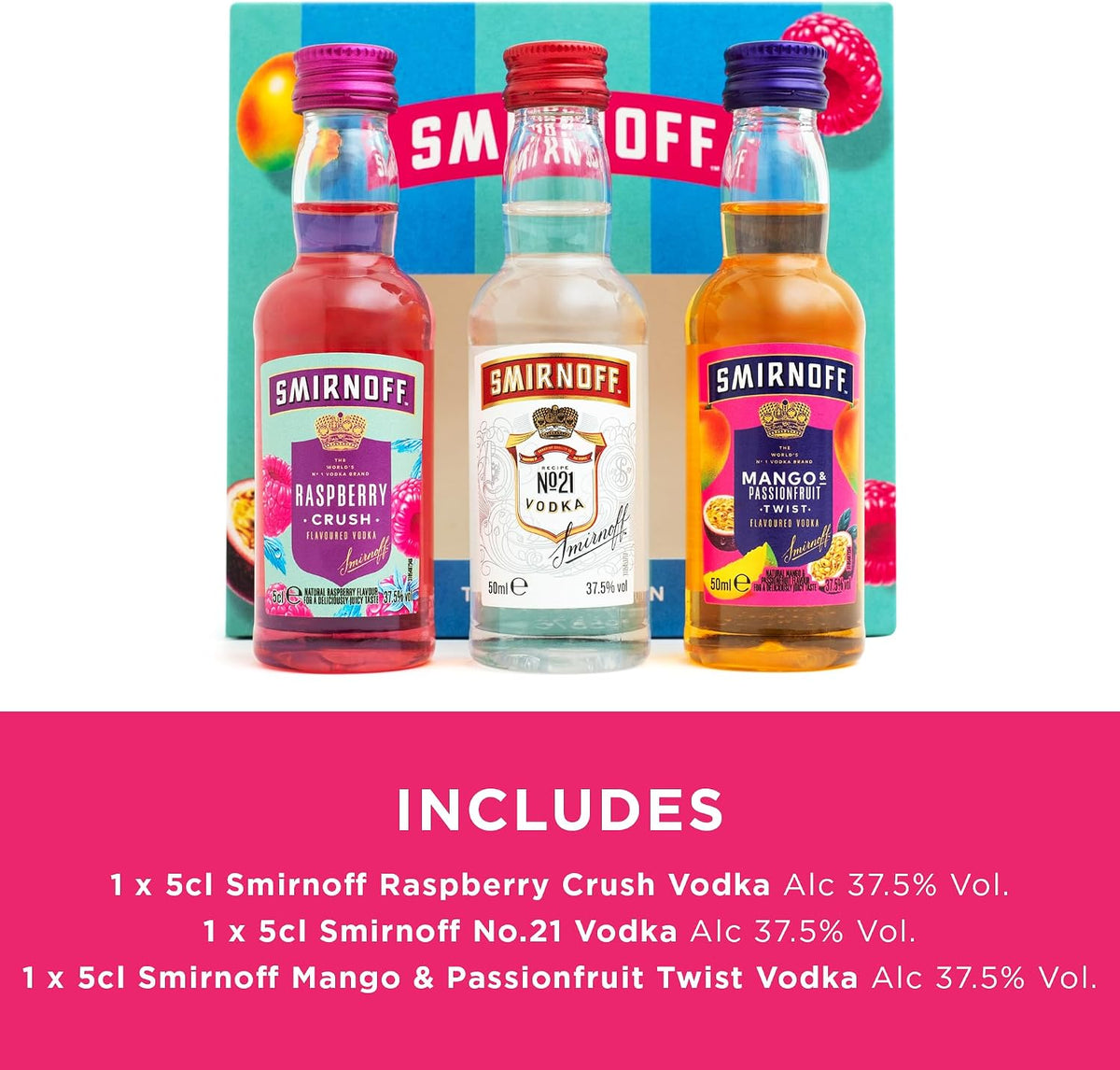 Smirnoff Flavoured Vodka Gift Set, 3 x 5 cl