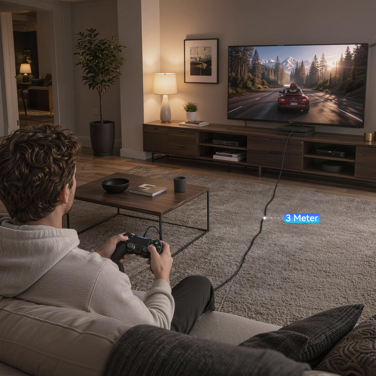 Superer 1.5 M 2 Pack Micro USB Charger Cable Fit for Sony PS4, Xbox One