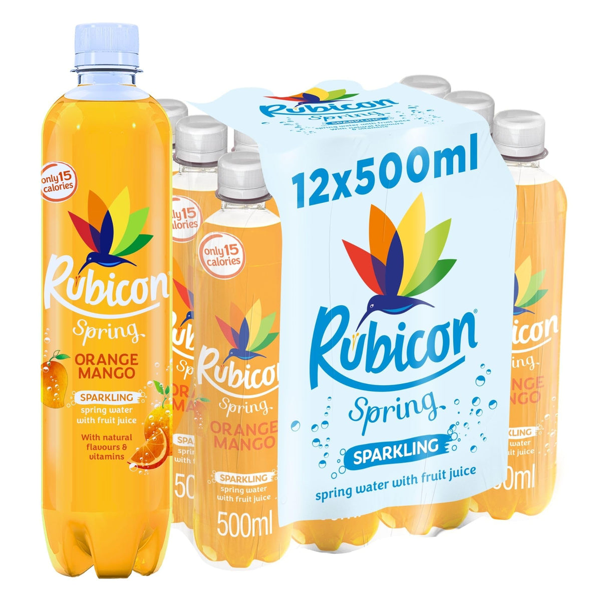 Rubicon Spring Black Cherry Raspberry Flavoured Water, 12 Pack, 330ml Cans