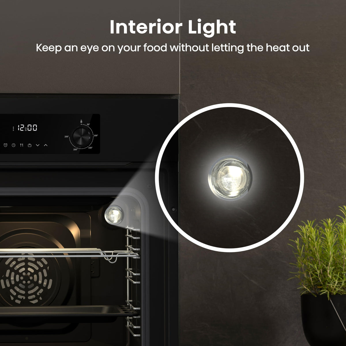 Hisense BI62020ABGUK - Built-in 60L Electric Single Oven - Black - 530x595x595 mm (DxWxH) - A Rated, Extra Large